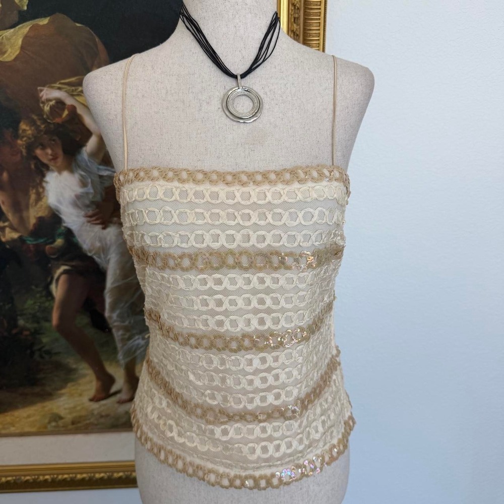Y2K Boho Fairy Sequined Top